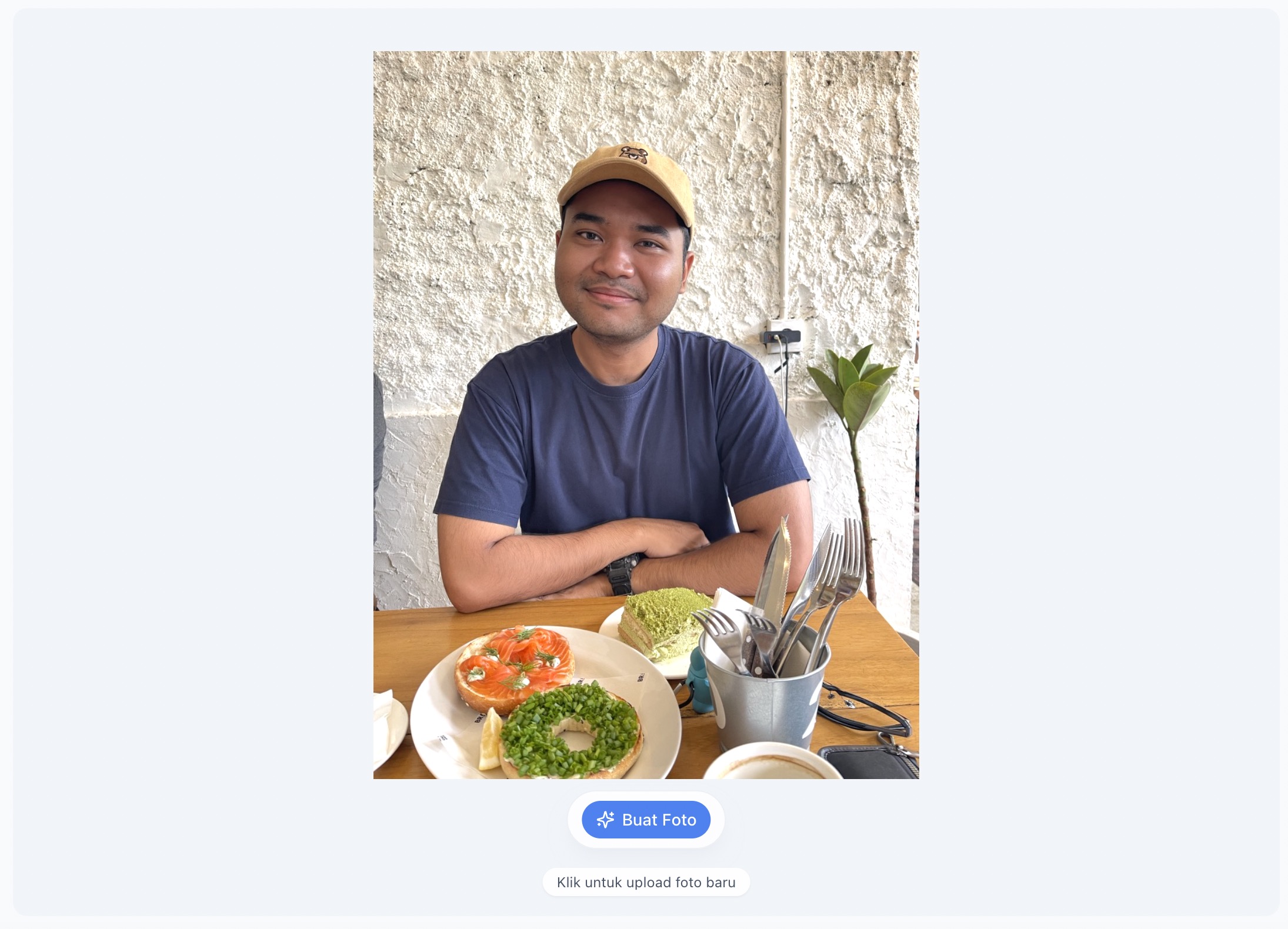 Selfie awal sebelum diproses